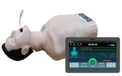 Mô hình kiểm soát đường hô hấp và hồi sức tim phổi CPR kèm phần mềm đào tạo – đánh giá trên máy tính bảng
